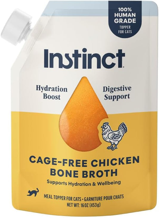 Instinct-Bone-Broth,-Meal-Topper-for-Cats,-Human-Grade---Cage-Free-Chicken,-16-1215