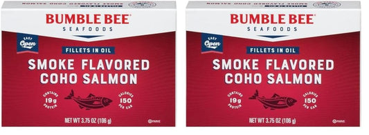 Bumble-Bee-Smoke-Flavored-Red-Coho-Salmon-Fillets-in-Oil,-3.75-oz-(Pack-599