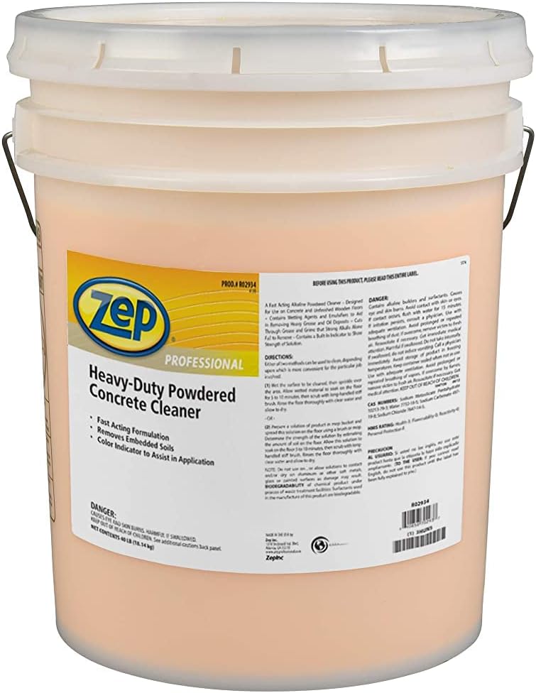Zep-Professional-Heavy-Duty-Powdered-Concrete-Cleaner,-40Lb.-Bucket,-Biodegradable,-Dissolves-1479