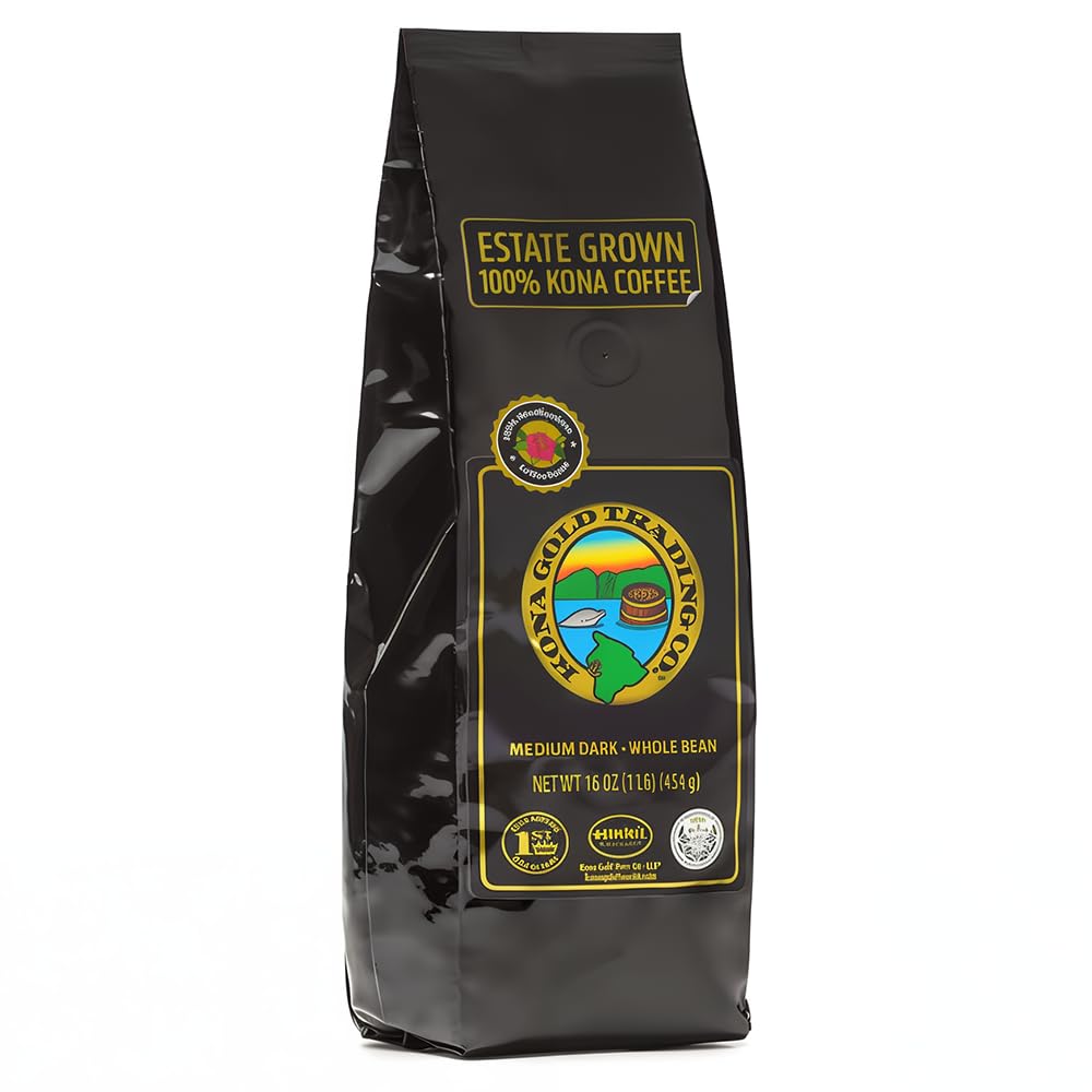 Café-Hawaiian-Kona-en-grano-entero-–-16-onzas,-café-Kona-de322