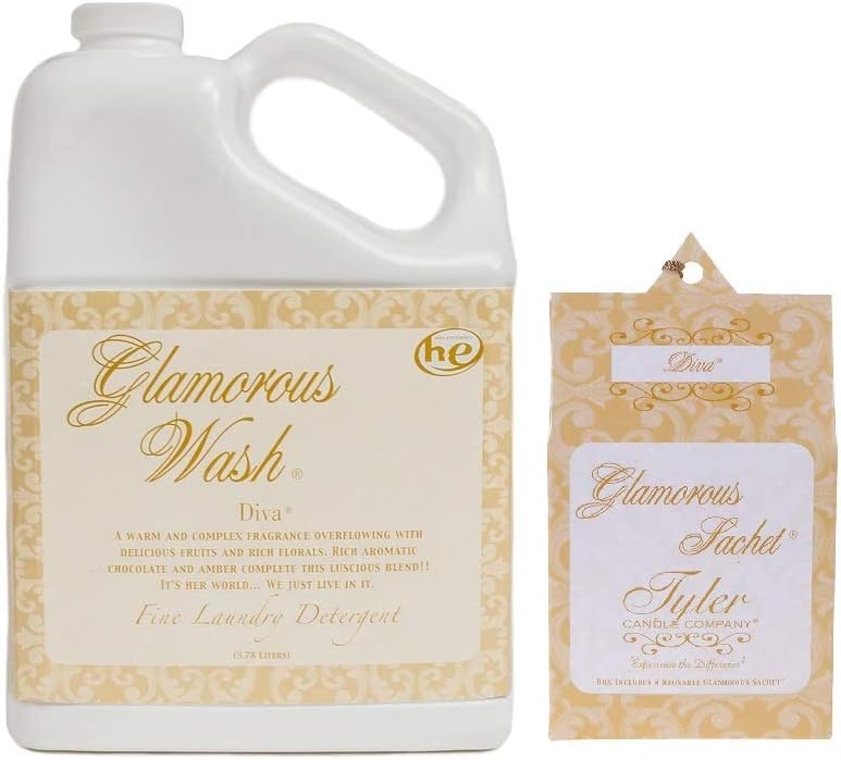 Tyler-Candle-Glamorous-Wash-Diva-Laundry-Detergent-128oz-w/Diva-Sachets-Bundle--1-836