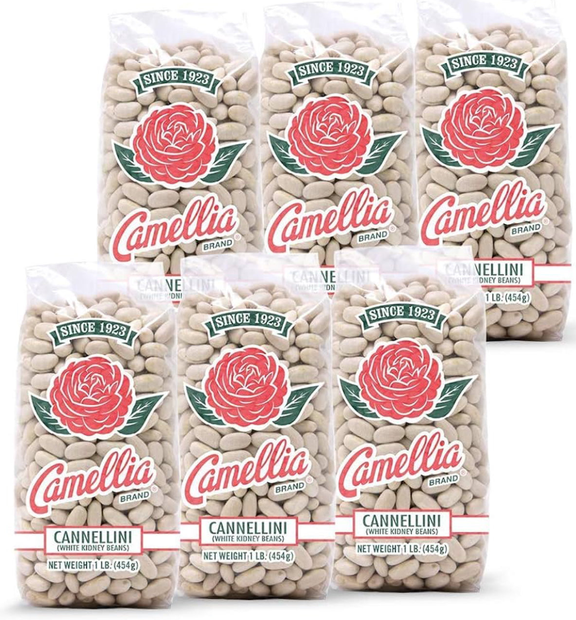 Camellia Brand Dried Cannellini Beans 6 piezas de 1 libra
