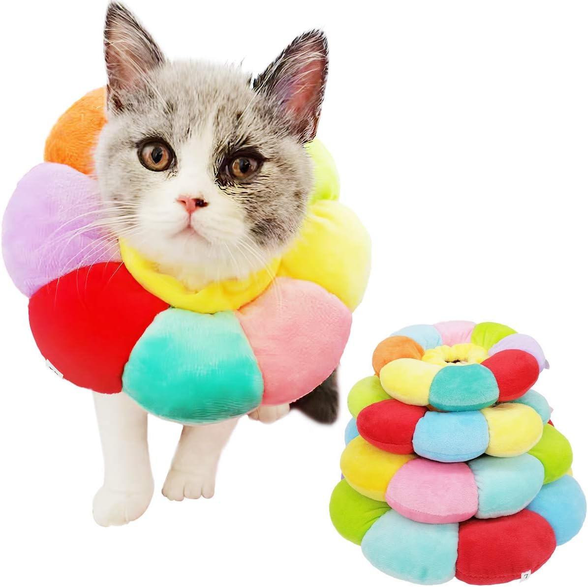 Cat-Small-Dog-Recovery-Collar,-Cute-Neck-Cone-After-Surgery,-Adjustable-Pet-E-1083