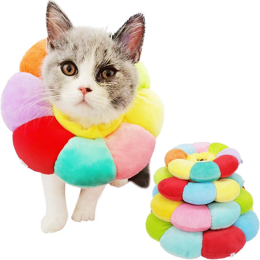 Cat-Small-Dog-Recovery-Collar,-Cute-Neck-Cone-After-Surgery,-Adjustable-Pet-E-1083