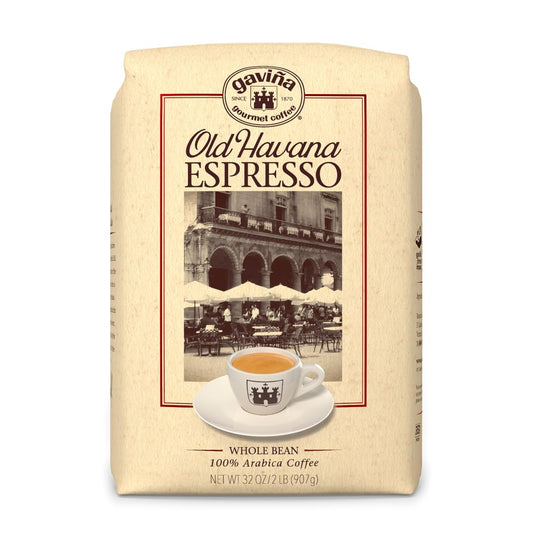 Gaviña-Old-Havana-Espresso-Whole-Bean-Coffee,-Medium-Dark-Roast,-Nutty-and-Sweet,-32-3025