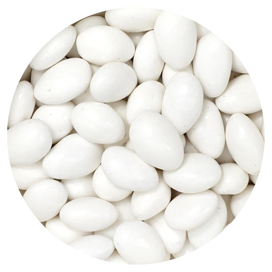 White Jordan Almonds, 2 Libra Jordan Almonds
