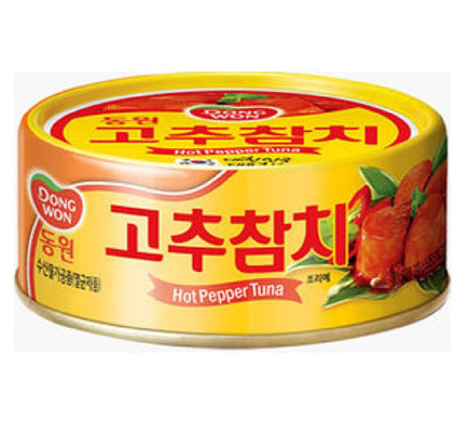 Dong-Won-Tuna-Can-(150-g/can)-(Hot-Red-Pepper,-150-g-x-8-390