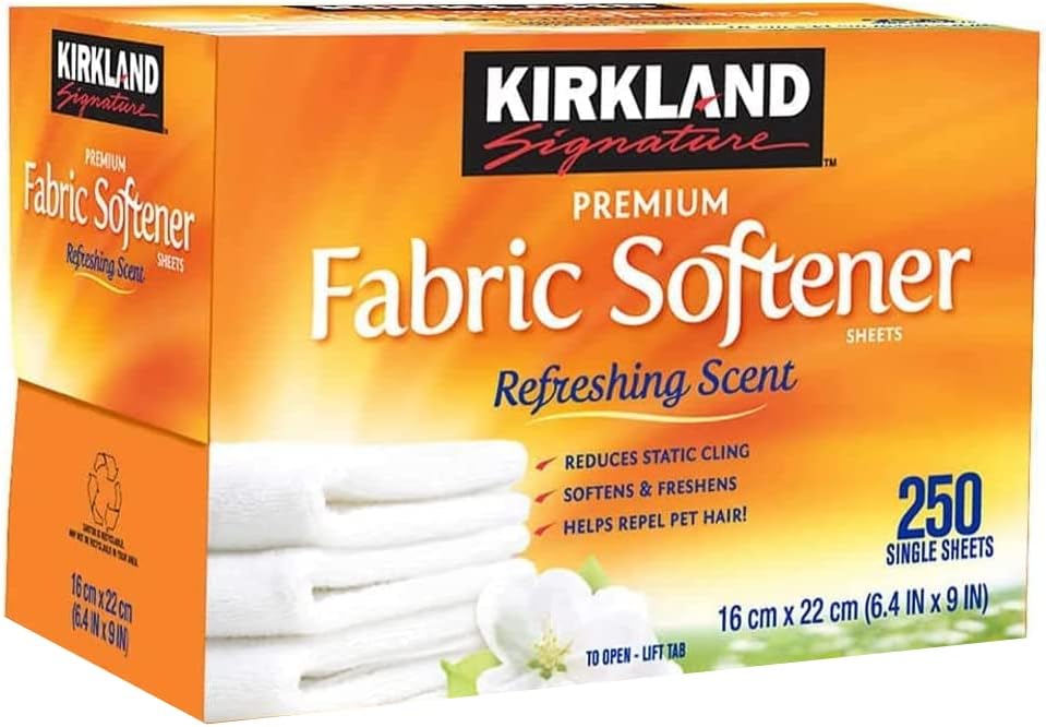 KIRKLAND-Signature-Fabric-Softener-Sheets,-Refreshing-Scent,-250-Count---1023