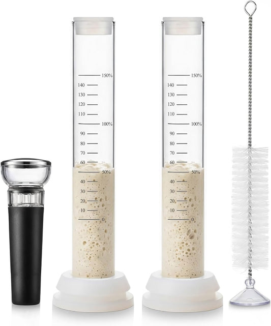 Sourdough-Aliquot-Jar-Set,-Glass-Fermentation-Tracker-Tube-with-0–150%-Scale,-Precision-Starter-for-1091