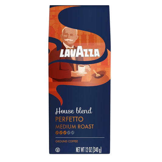 Lavazza-House-Blend-Perfetto-Ground-Coffee-12oz-Bag,-Medium-Roast,-Full-bodied,-Intensity-3/5,-3198