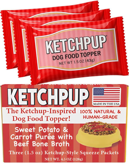 Natural-Ketchup-for-Dogs,-Human-Grade-Dog-Food-Topper-&-Meal-Enhancer,-Sweet-Potato,-383