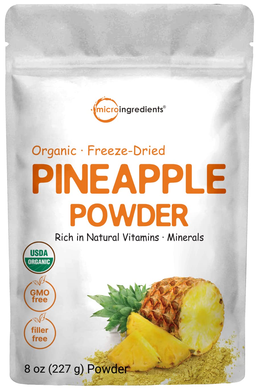 Organic-Pineapple-Powder,-8oz-|-1-Natural-Fruit-Powder-|-Freeze-Dried--Pineapples-Source-|-Sugar-1098