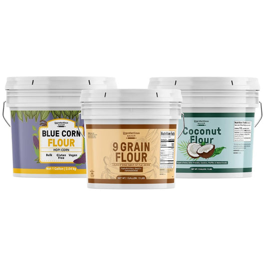 Unpretentious-Fun-Flour-Bundle,-9-Grain-Flour,-Blue-Corn-Flour,-and-Coconut-50