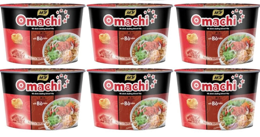 Omachi-Fideos-instantáneos,-sabor-a-carne,-paquete-de-6-tazones----52