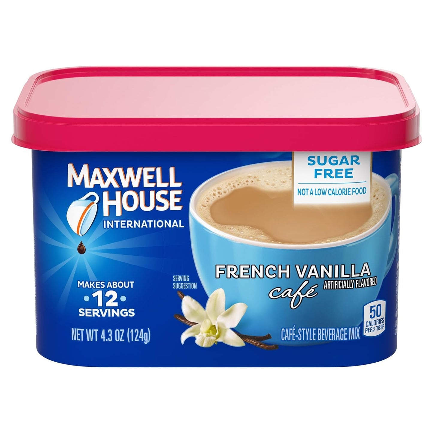 Maxwell-House-International-Sugar-Free-French-Vanilla-Instant-Coffee-Beverage-Mix,-4.3-oz.-(Pack-1861