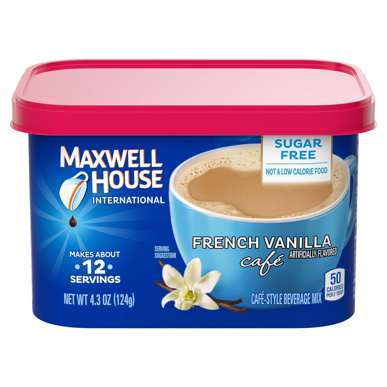 Maxwell-House-International-Sugar-Free-French-Vanilla-Instant-Coffee-Beverage-Mix,-4.3-oz.-(Pack-1861