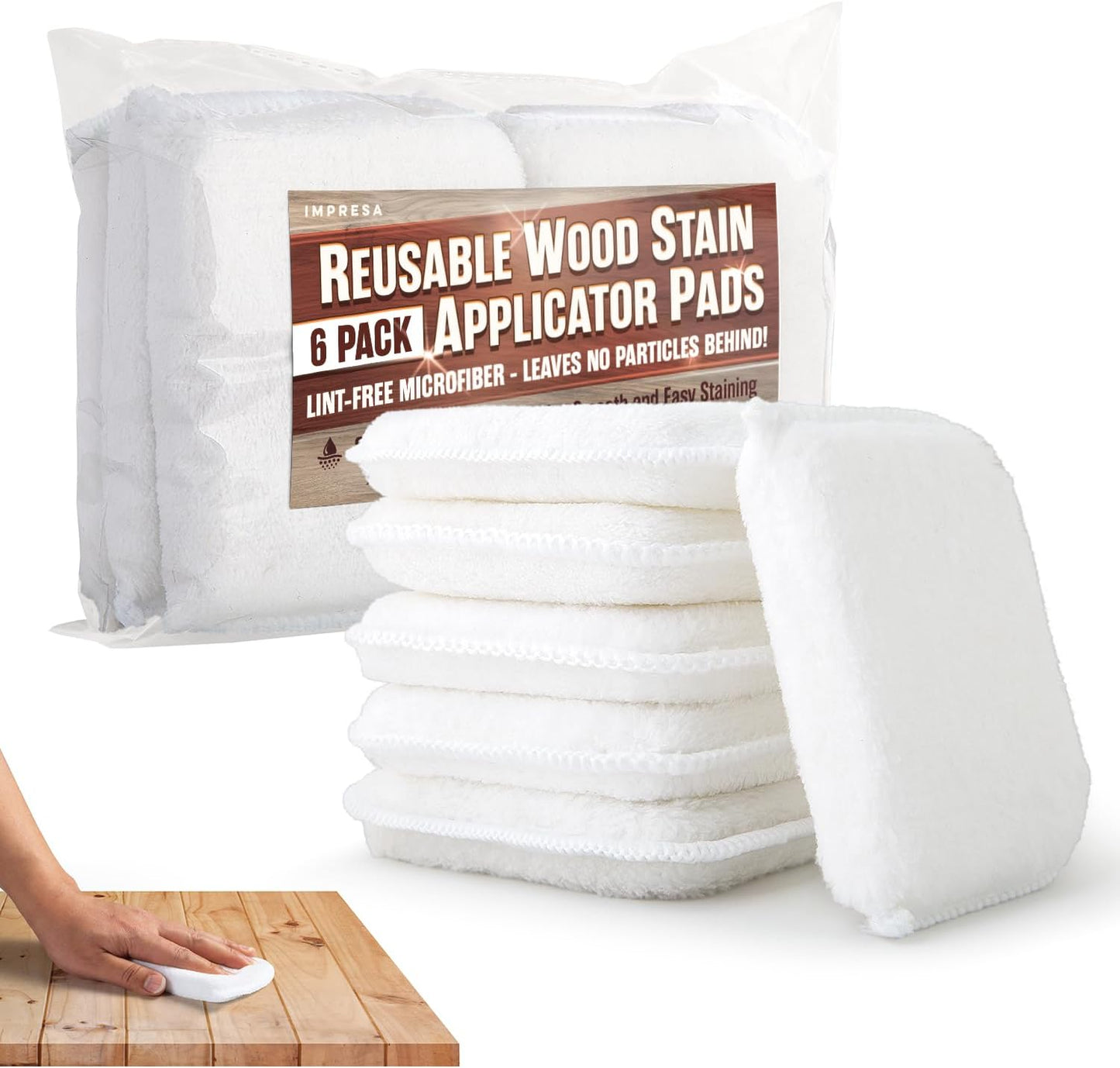IMPRESA-[6-Pack]-Wood-Stain-Applicator-Pads---Lint-Free-Microfiber-1541