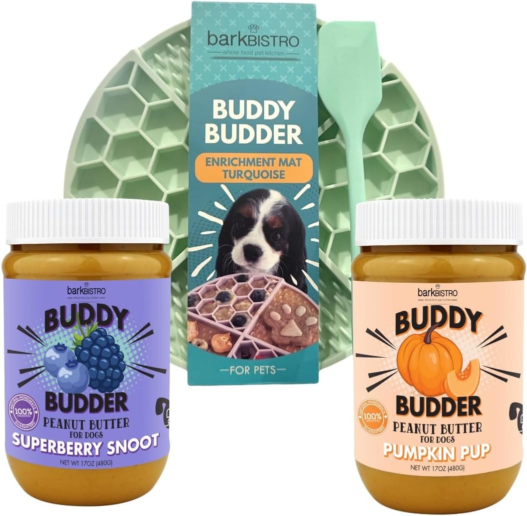 BUDDY-BUDDER-Superberry-Snoot-+-Pumpkin-Pup-Blue-Dog-Enrichment-Mat-Combo,-1-1395