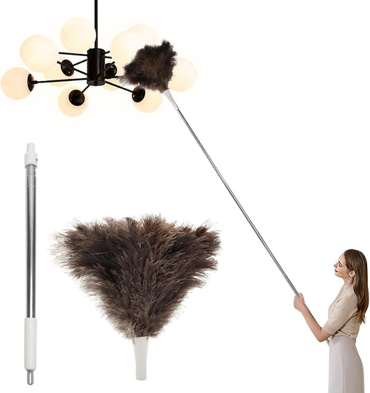 Ostrich-Feather-Duster-Pole-up-to-72-Inch,Extendable-Feather-Duster-70