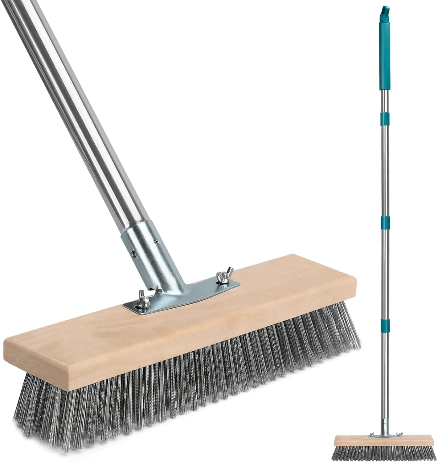 Stainless-Steel-Deck-Scrub-Brush-with-Long-Handle,-Outdoor-Broom-1691