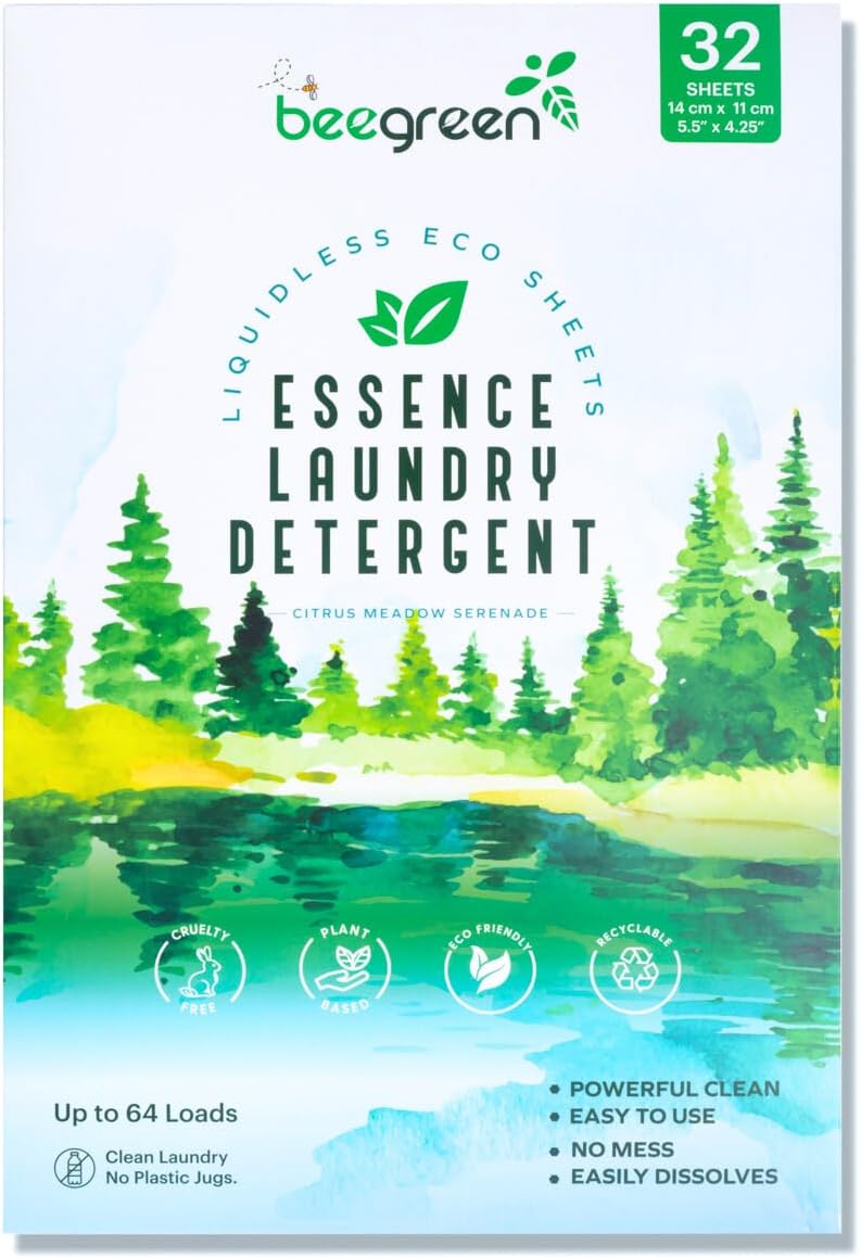 Beegreen-Essential-Oil-Laundry-Detergent-Sheets:-No-Synthetic-Fragrances,-Gentle-694