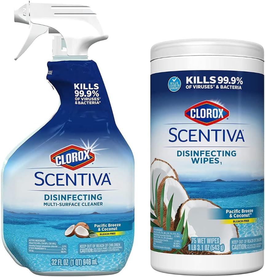 Clorox-Scentiva-Disinfecting-Multi-Surface-Cleaner-Spray-&-Disinfecting-Wipes,-Pacific-3479