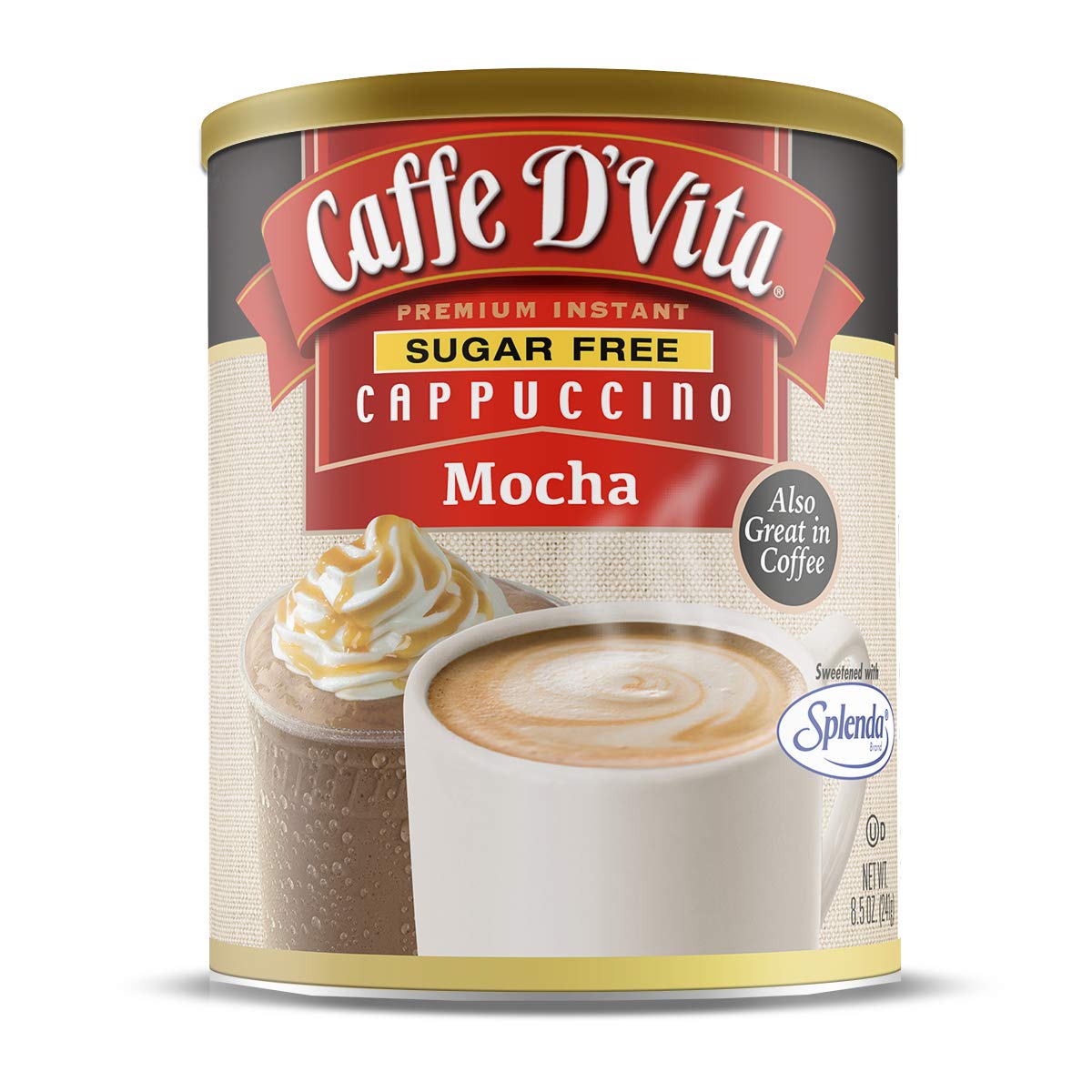 Caffe-D'Vita-Sugar-Free-Mocha-Cappuccino---Instant-Coffee-Powder-Mix,-Gluten-Free,-2052