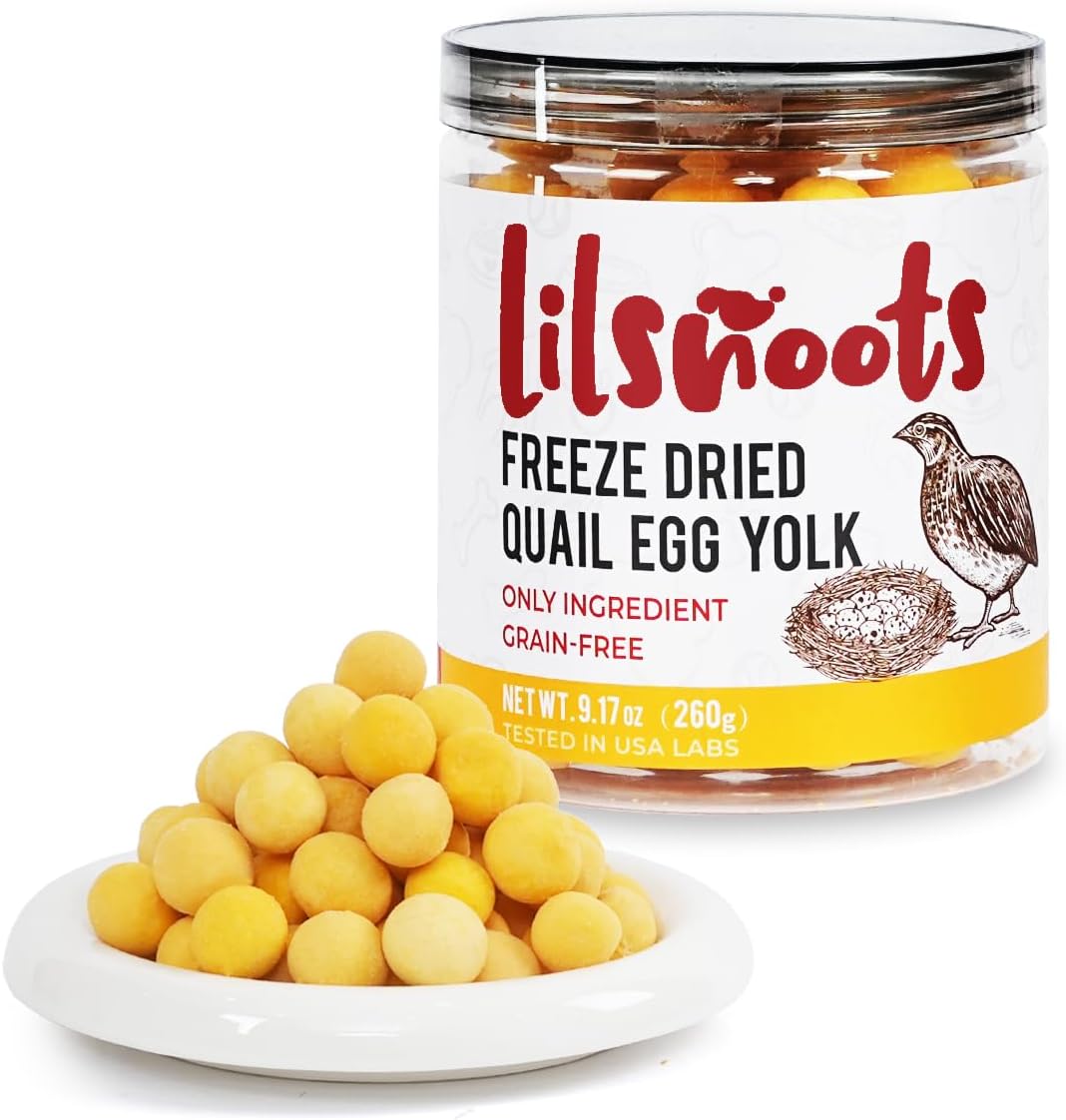 LILSNOOTS-Freeze-Dried-Quail-Egg-Yolk-9.2oz-Single-Ingredient-Pet-Treats-Dogs,-Healthy-Pet1351