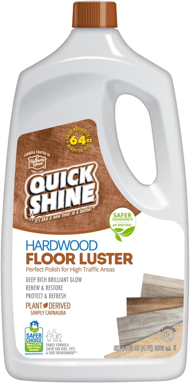 Quick-Shine-Hardwood-Floor-Luster-Polish-64oz-|-Plant-Derived-w/Carnauba-|-Safer-Choice,-No-PFAS,-pH-1555