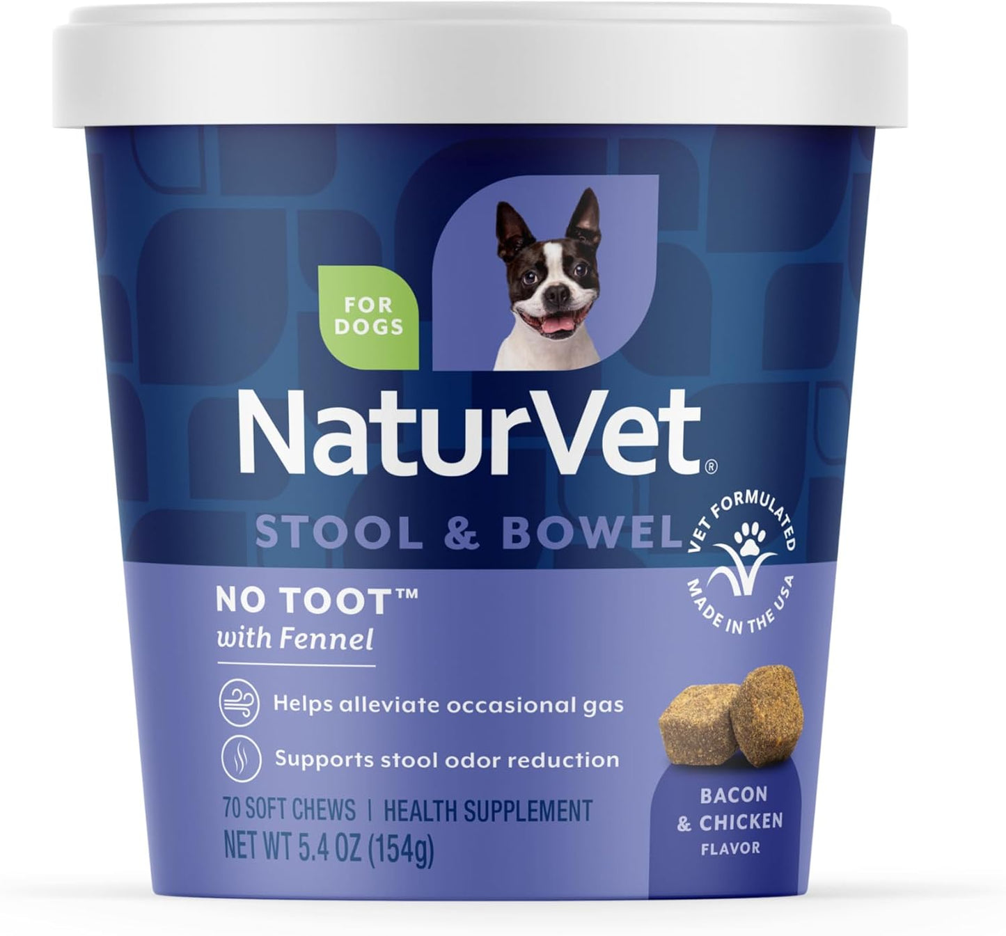 NaturVet-No-Toot-Gas-Aid-Plus-Fennel-for-Dogs,-70-ct-Chews,-254