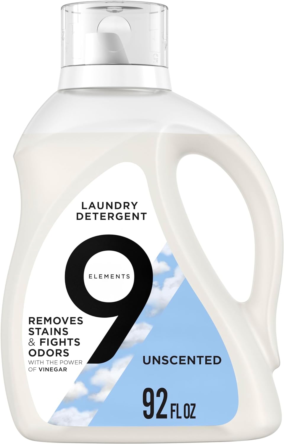 9-Elements-Natural-Liquid-Laundry-Detergent,-Vinegar-Powered,-Unscented,-92-3595