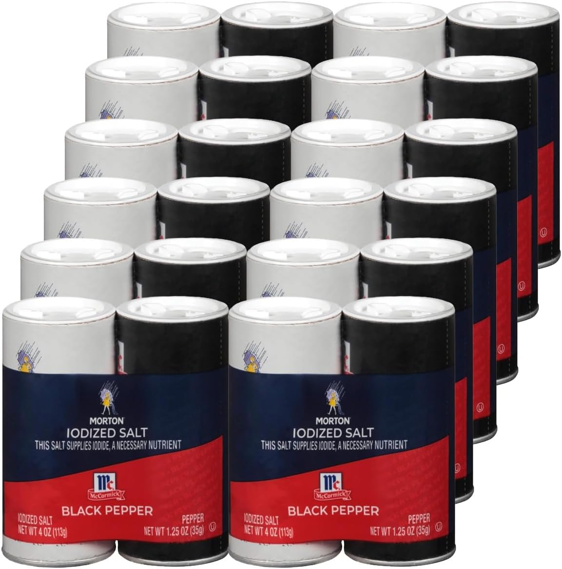 Morton-McCormick-Iodized-Salt-and-Pepper-Shaker-Set,-5.25-Ounce-(Pack-of-1872