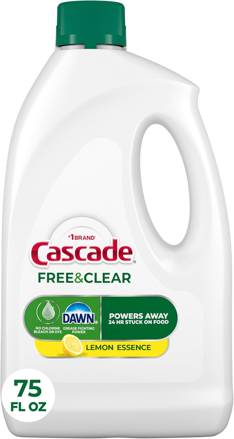 Cascade-Free-&-Clear-Dishwasher-Detergent-Liquid-Gel,-Dish-Detergent,-Dishwasher-Soap,-352