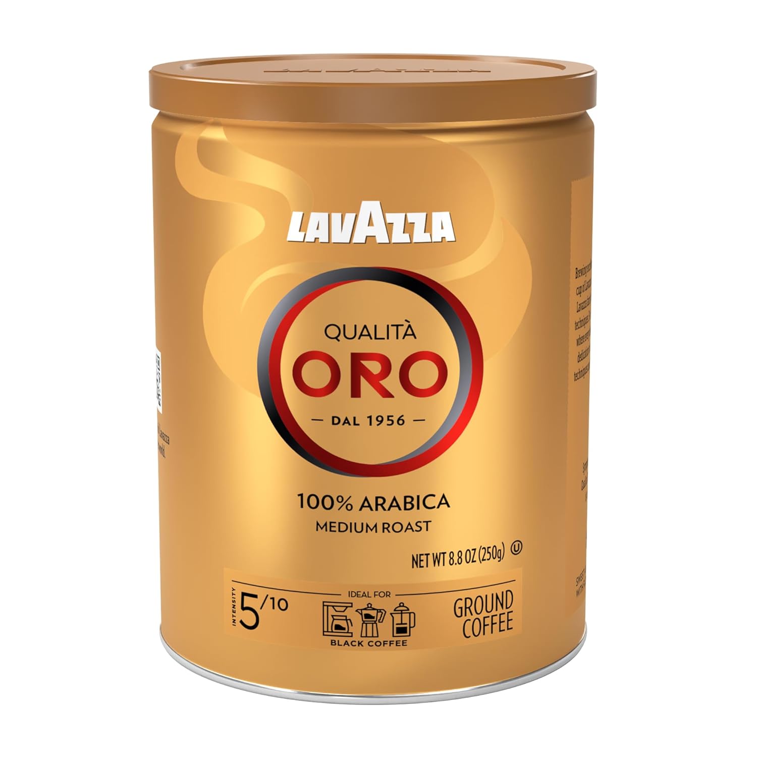Lavazza-Qualità-Oro-Ground-Coffee,-Medium-Roast,-1-Arabica,-8.8-oz-Tin-(Pack-2876