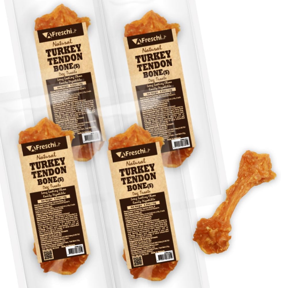 A-Freschi-srl-Turkey-Tendons-for-Dogs,-Long-Lasting,-Hypoallergenic-Rawhide-Alternative,-Grade,-2256