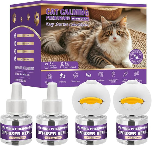 Cat-Calming-Diffuser-Kit-with-2-Diffusers-and-4-Refills,-Helps-Reduce-Stress,-626