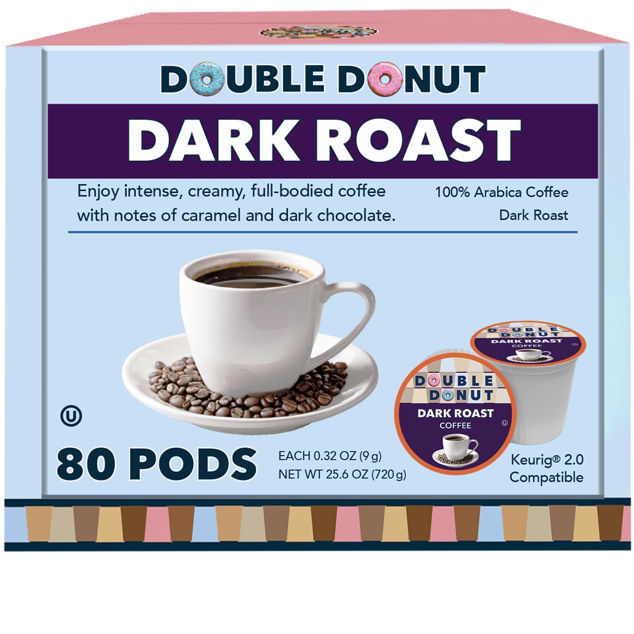 Double-Donut-Coffee-Dark-Roast-Coffee-Pods,-Extra-Bold-Blend-Coffee,-Single-Serve-459