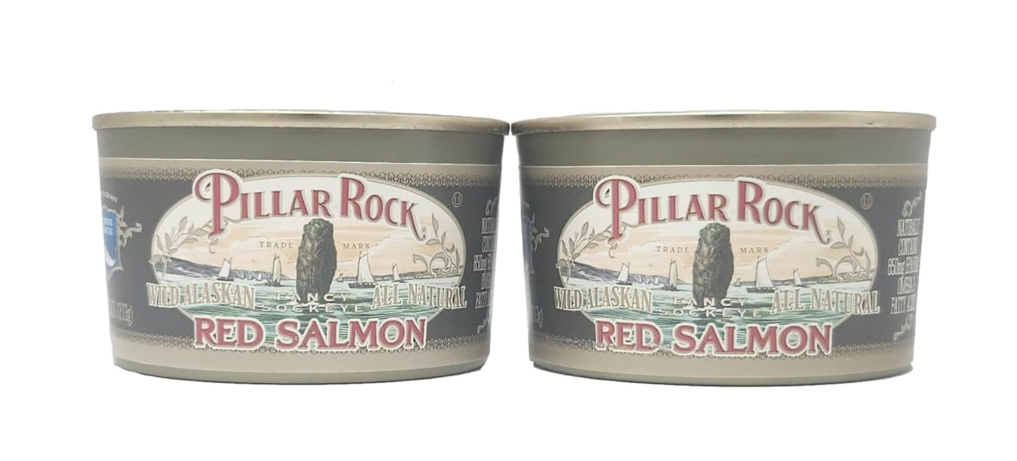 2-Pack-of-Red-Salmon-Pillar-Rock-7.5oz-Cans-Wild-Alskan-All-Natural-15