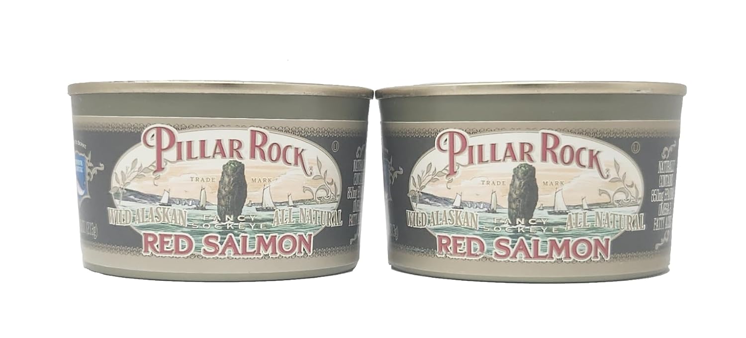 2-Pack-of-Red-Salmon-Pillar-Rock-7.5oz-Cans-Wild-Alskan-All-Natural-15