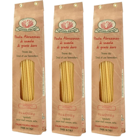 Rustichella-d'Abruzzo-Spaghetti-(Pack-of-3)-500g-Each---Italian-1000