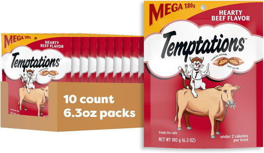 Temptations-Classic-Soft-Cat-Treats,-Hearty-Beef-Flavor,-Crunchy-Cat-Treats,-6.3-oz.-Pouch-333
