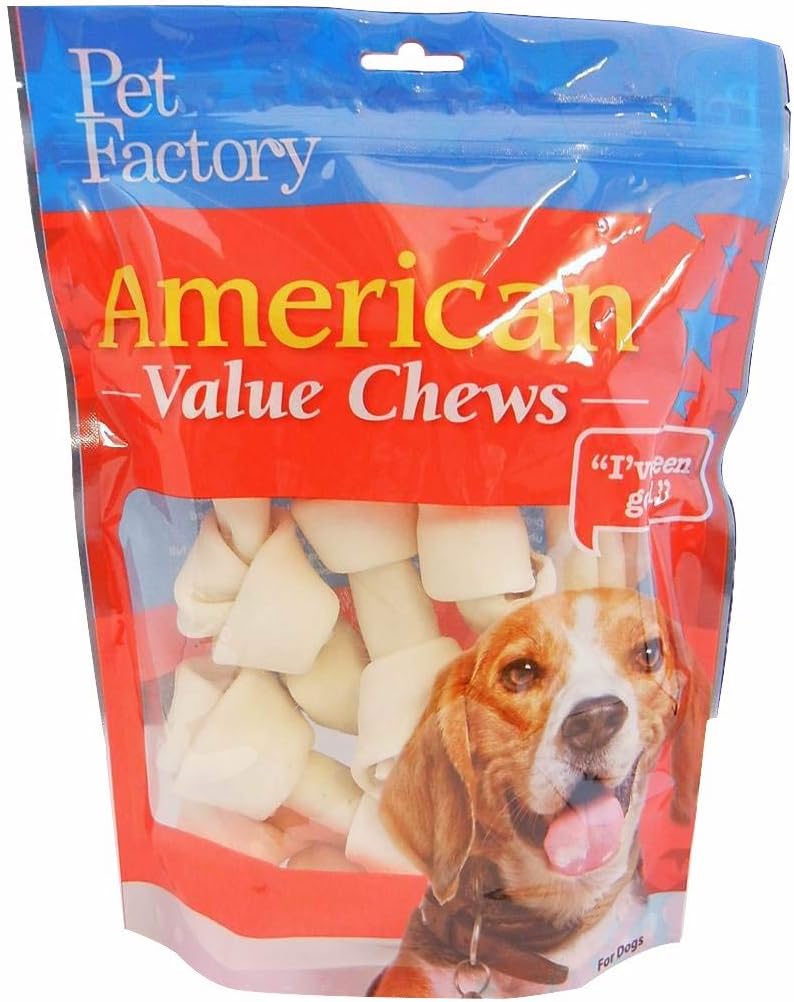 Pet-Factory-American-Beefhide-4-5"-Knotted-Bones-Dog-Chew-Treats---Flavor,-1643