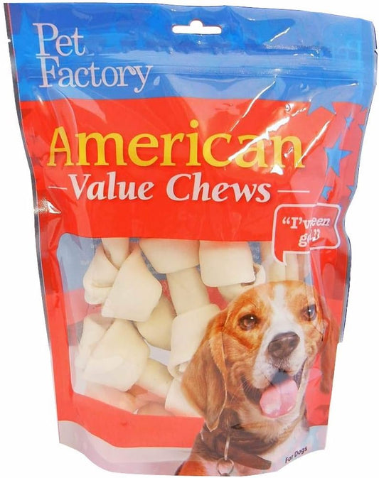 Pet-Factory-American-Beefhide-4-5"-Knotted-Bones-Dog-Chew-Treats---Flavor,-1643