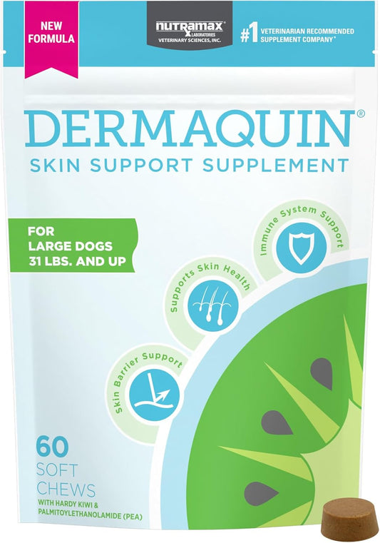 Nutramax-Dermaquin-Skin-Support-Supplement-for-Large-Dogs,-Supports-Healthy-Response-Allergens,-518
