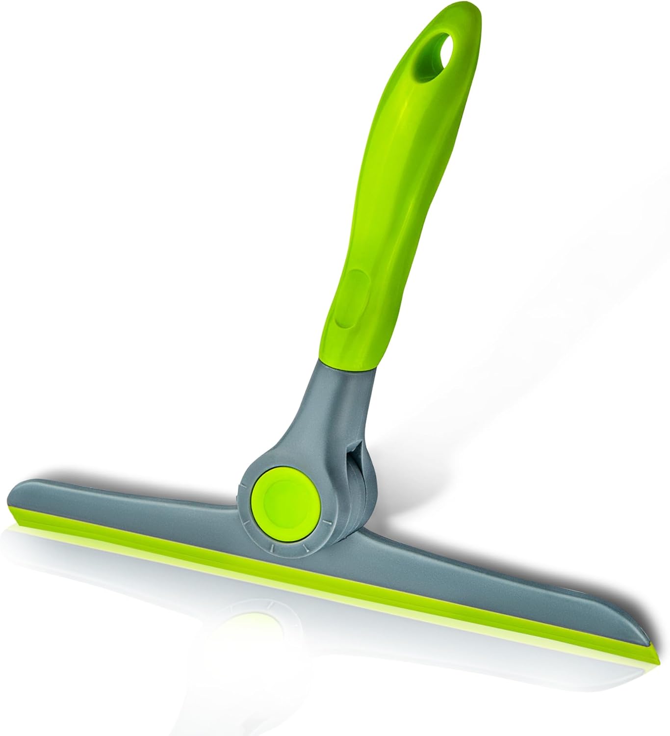 DSV-Standard-10"-Heavy-Duty-Green,-Grey-Window-Cleaning-Squeegee,-Handheld-Squeegee-for-Glass-Doors,-1823