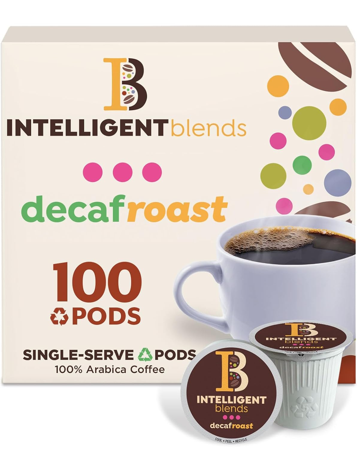 Intelligent-Blends-Decaf-Dark-Roast-Coffee-Pods,-100-ct,-Single-Serve-Pods-–-2489