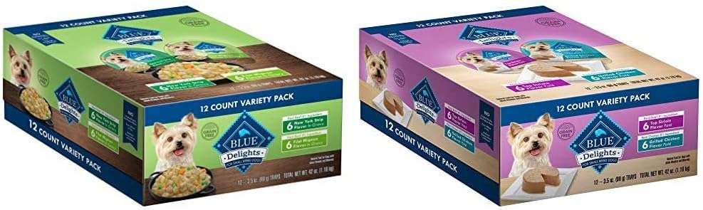 Blue-Buffalo-Delights-Natural-Adult-Small-Breed-Wet-Dog-Food-Cups,-3.5-oz-(Pack-17