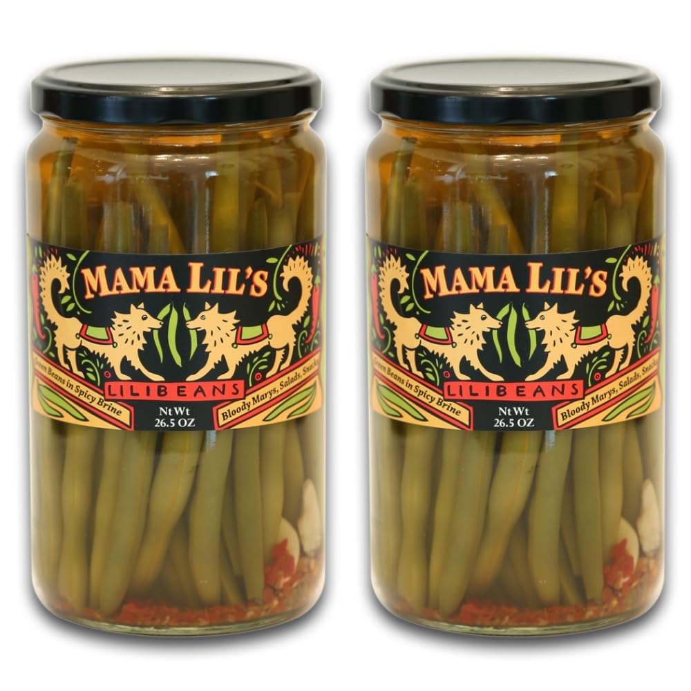 Mama-Lil's-Lilibeans-Spicy-Pickled-Green-Beans,-26.5-oz-–-Crisp-Hand-Packed-401