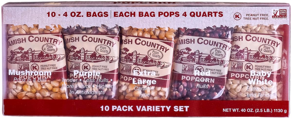 Amish-Country-Popcorn-|-4-Ounce-Variety-Kernel-Gift-Set-(10--Pack-Assorted)-|-Fashioned,-929