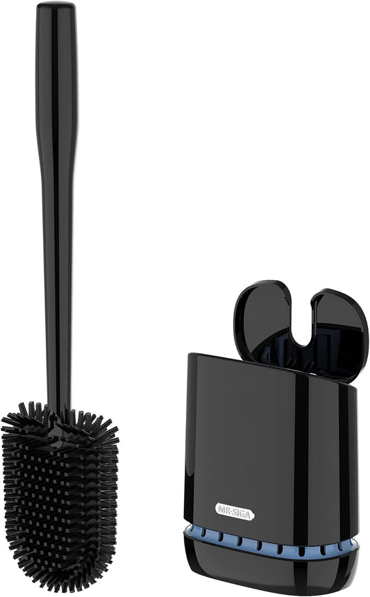 MR.SIGA-Toilet-Bowl-Brush-and-Holder,-Durable-and-Flexible-Bristles,-4316